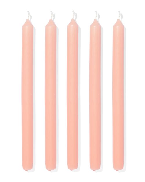 12 bougies longues 28cm saumon 