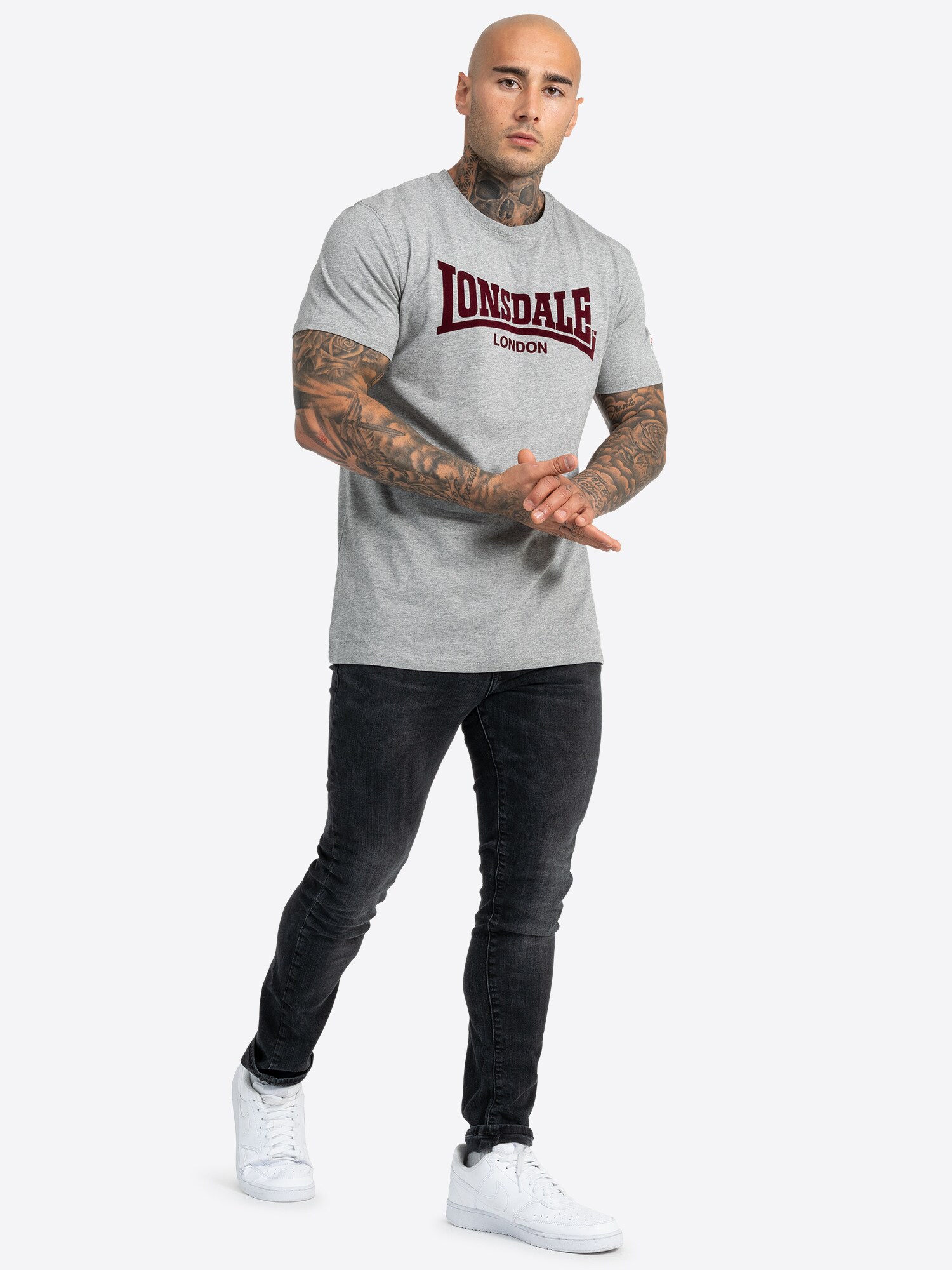 Lonsdale Herren T-Shirt normale Passform LL008 ONE TONE