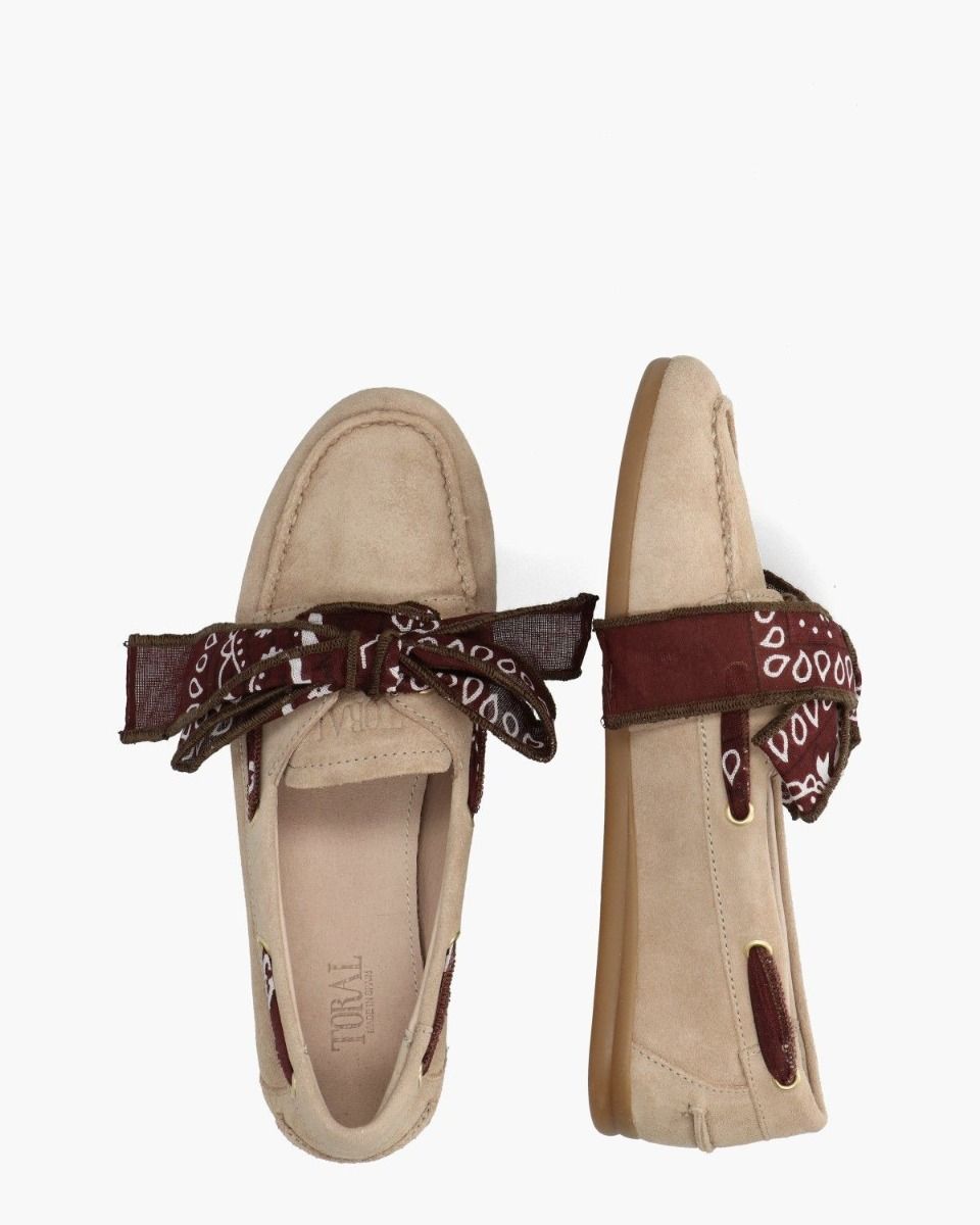 Toral Nahua Bandana Beige Damesloafers
