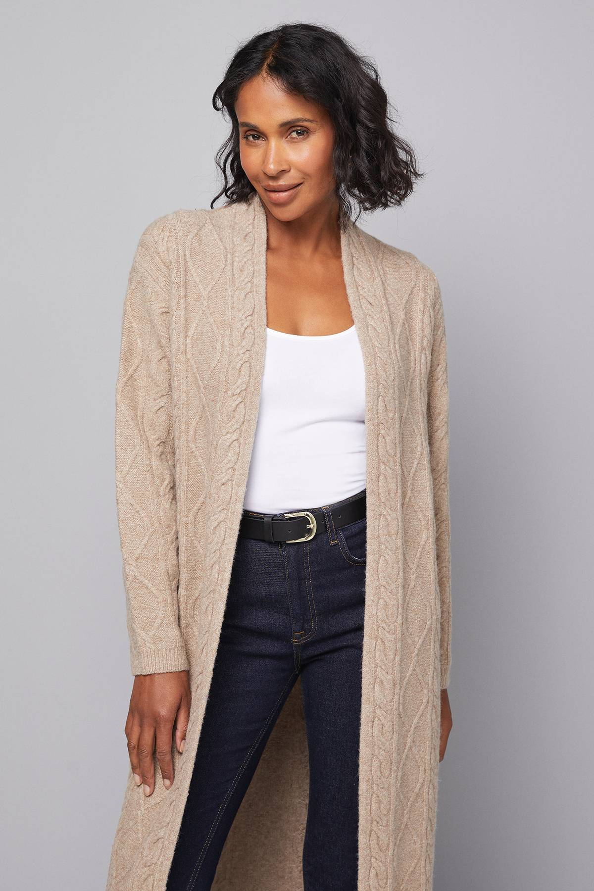 Wallis Cardigan Long Maxi à Torsades