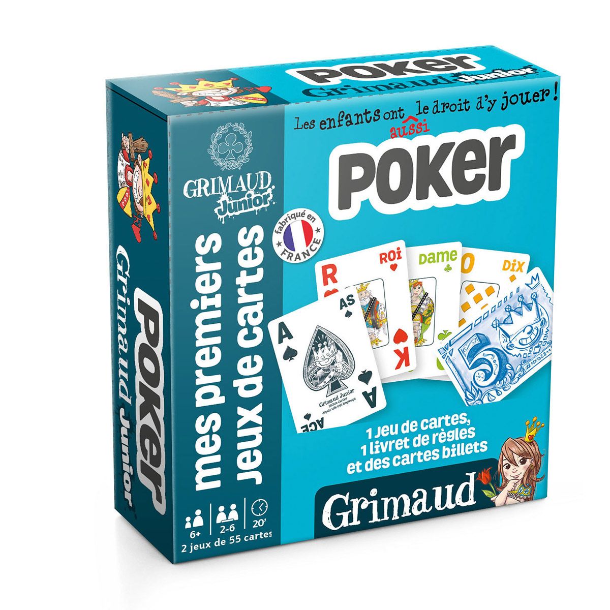 Jeu de 54 cartes de poker Grimaud junior
