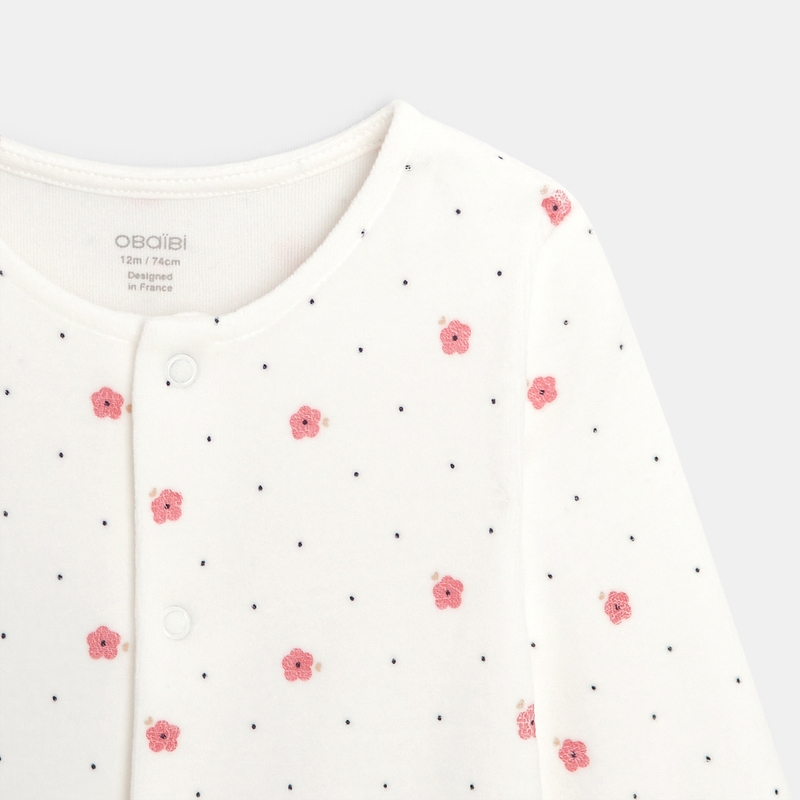Dors-bien velours (lot de 3) rose naissance