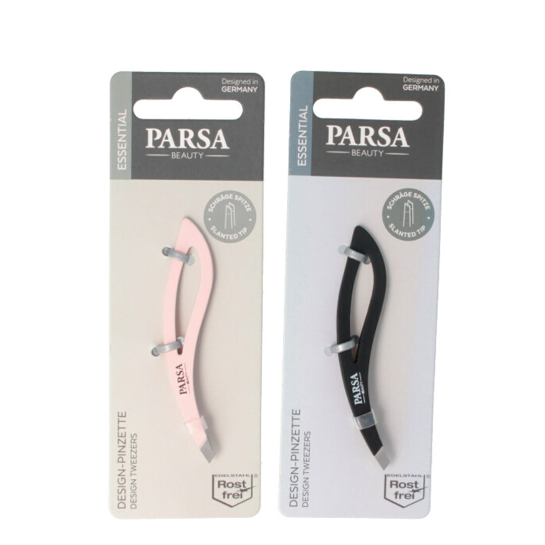 PARSA BEAUTY PARSA ACESSORIOS Pinça inclinada preta / cor-de-rosa - 1un