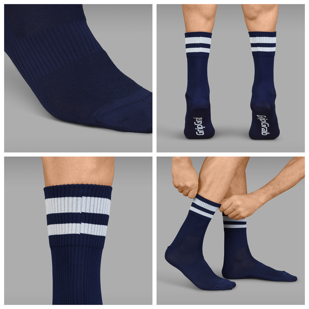 GripGrab Original Stripes Sokker Navy Blå