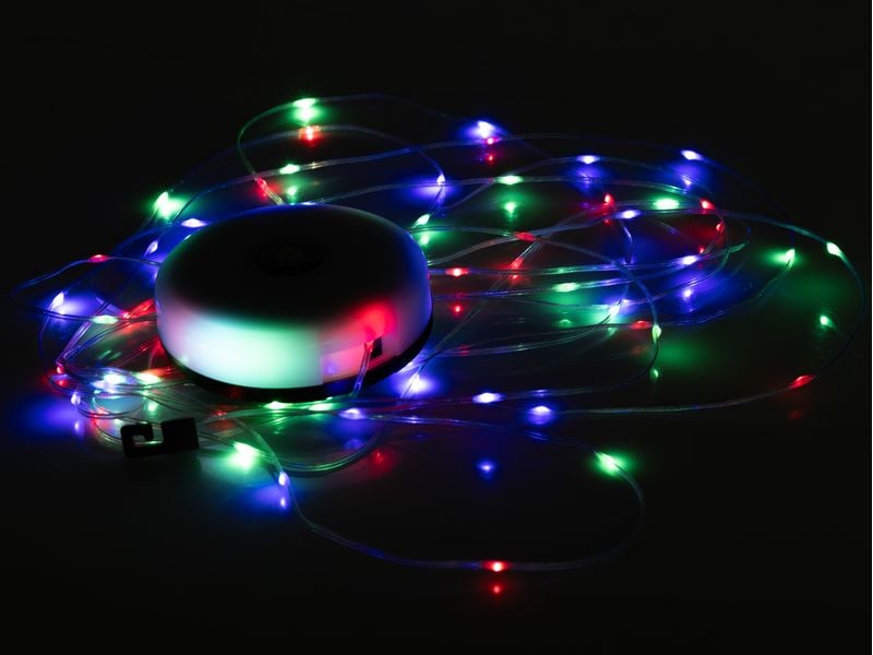 FTM Campinglampe RGB mit Powerbank LED-Campinglampe mit warmweissem und farbigem Licht
