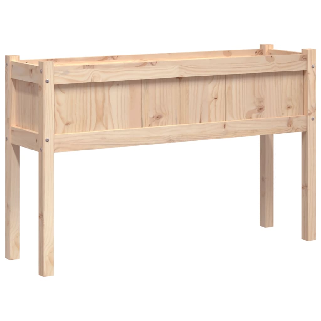 Jardinières 2 pcs avec pieds bois de pin massif