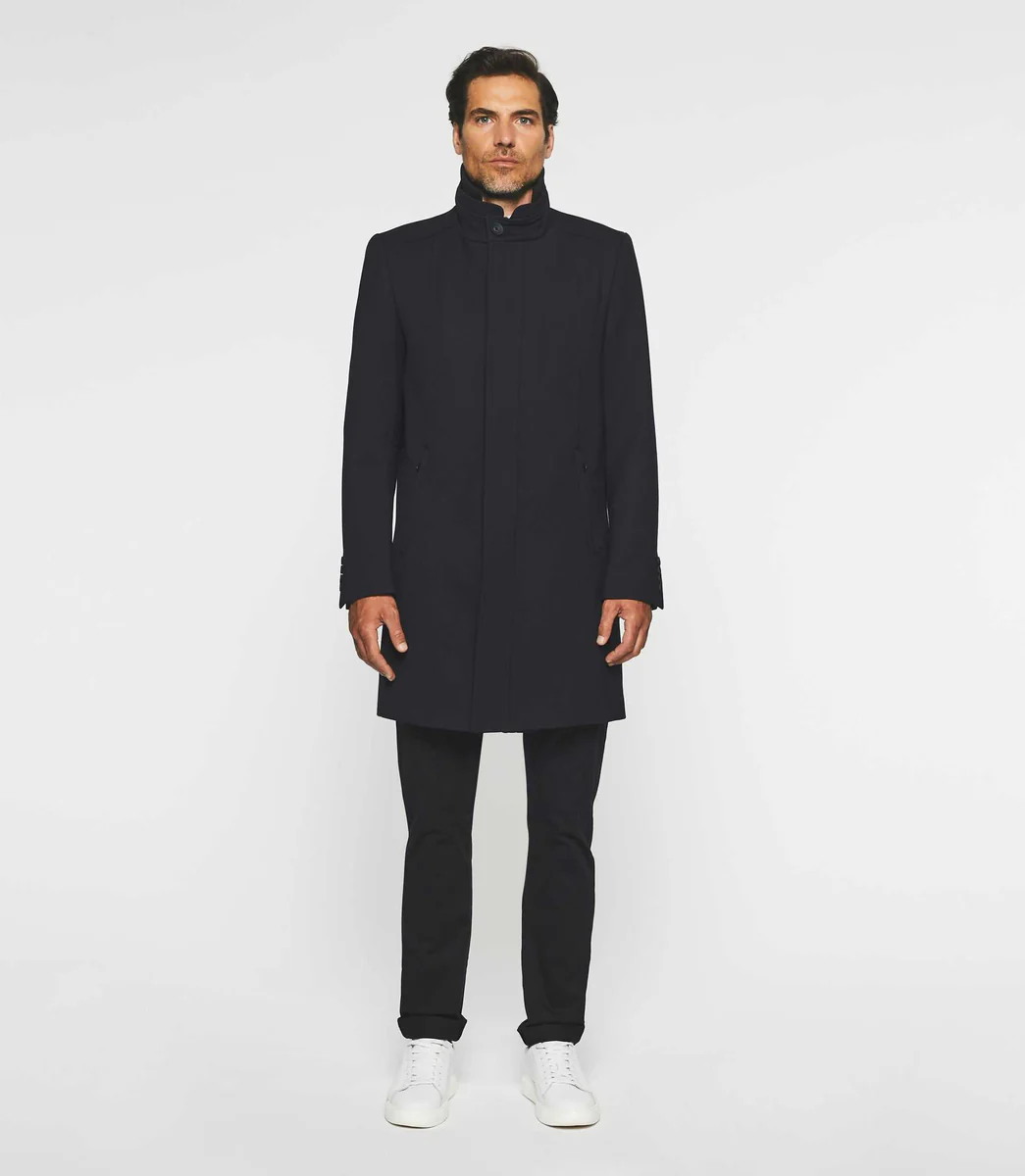 Manteau ville en laine marine INEON