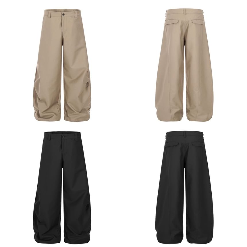 Derbundy - Halfhoge effen rechte broek