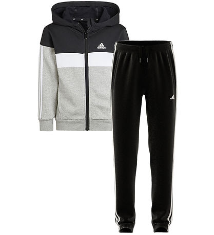 adidas Performance Sweatset - Cardigan/Hosen - Schwarz/Weiß/Grau
