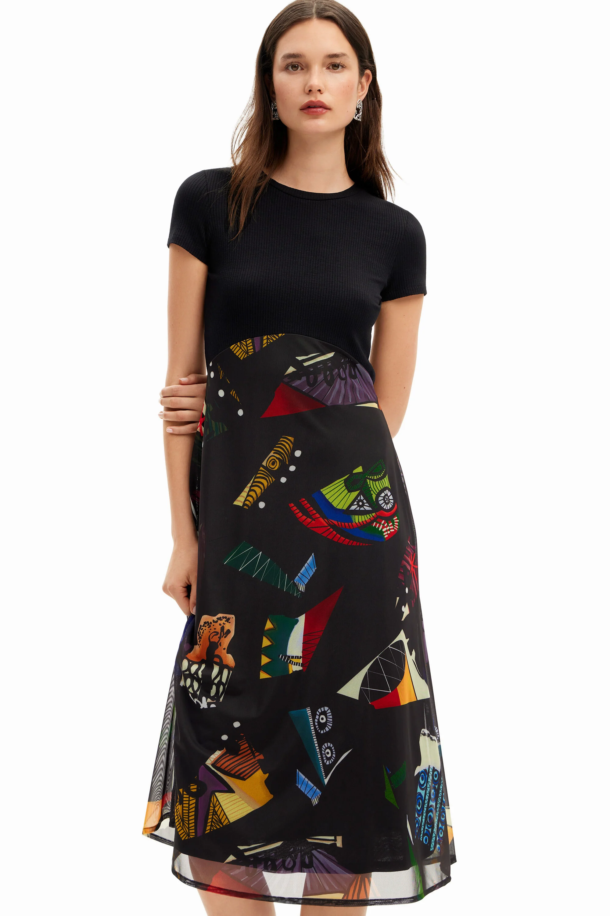 Vestido midi combinado M. Christian Lacroix