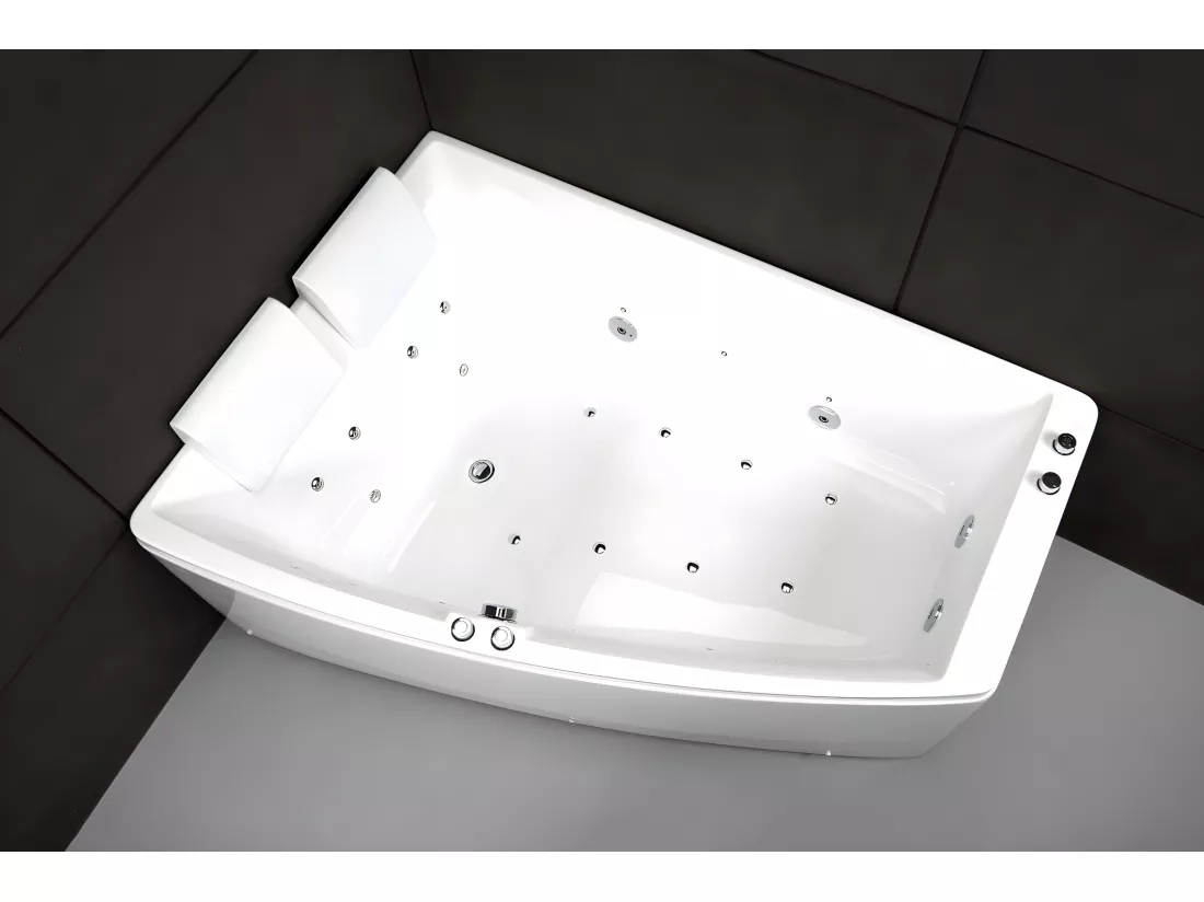 Baignoire balnéo 2 places SANGHA DUO Wave Gauche L170xl(120x70)xH50cm, by SPALINA