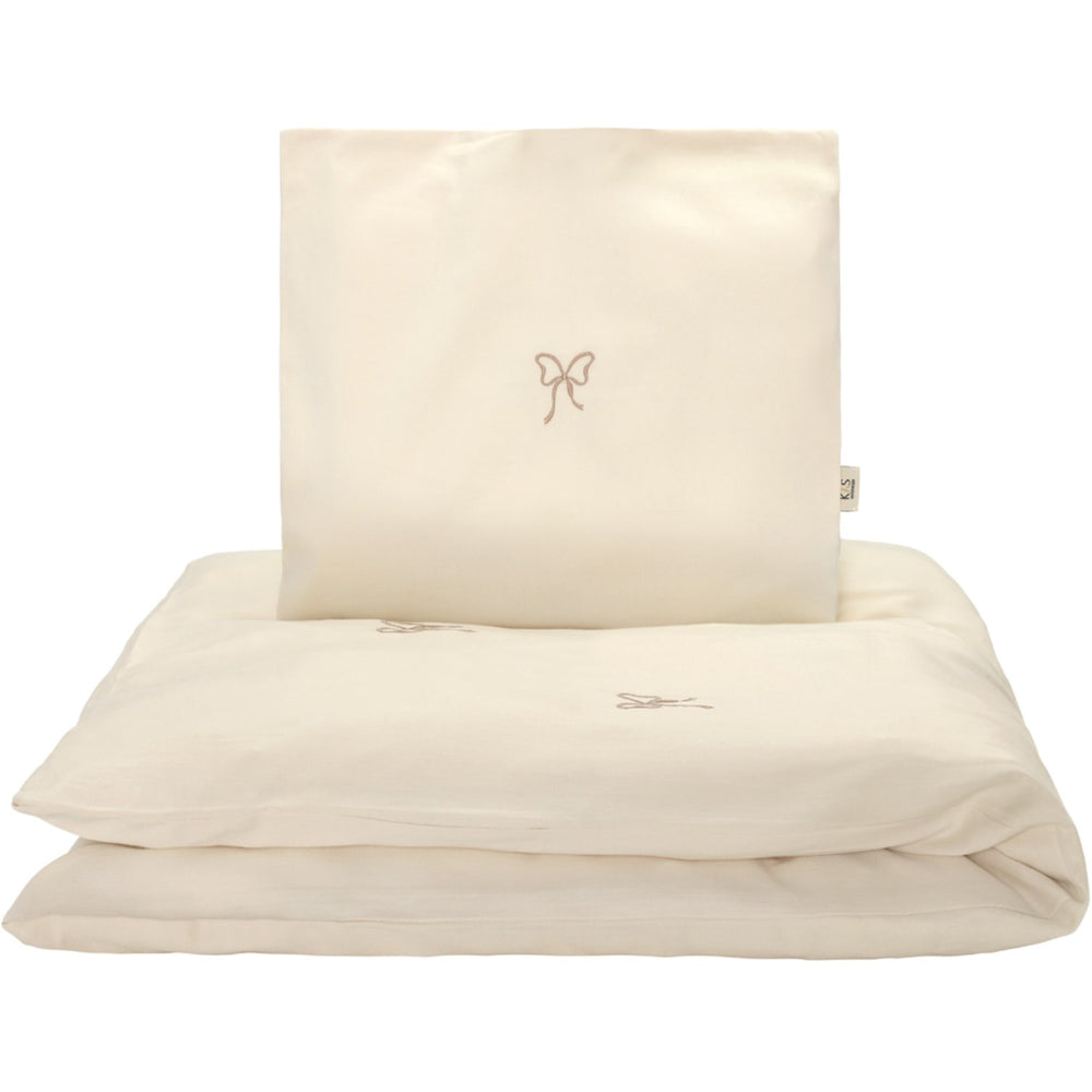 Køb KAS Kopenhagen Cream Sløjfe Embroidered Sengetøj