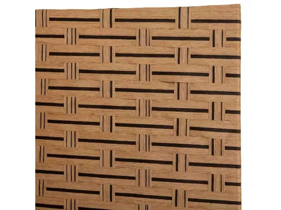 Paravent en papier tressé 4 panneaux 50(x4)x3x180