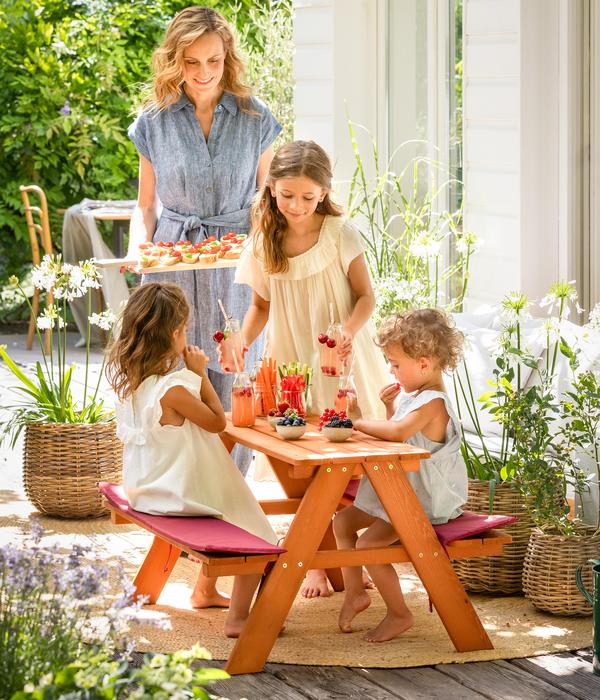 Habau Kinder Picknickbank, 89 x 79 x 50 cm