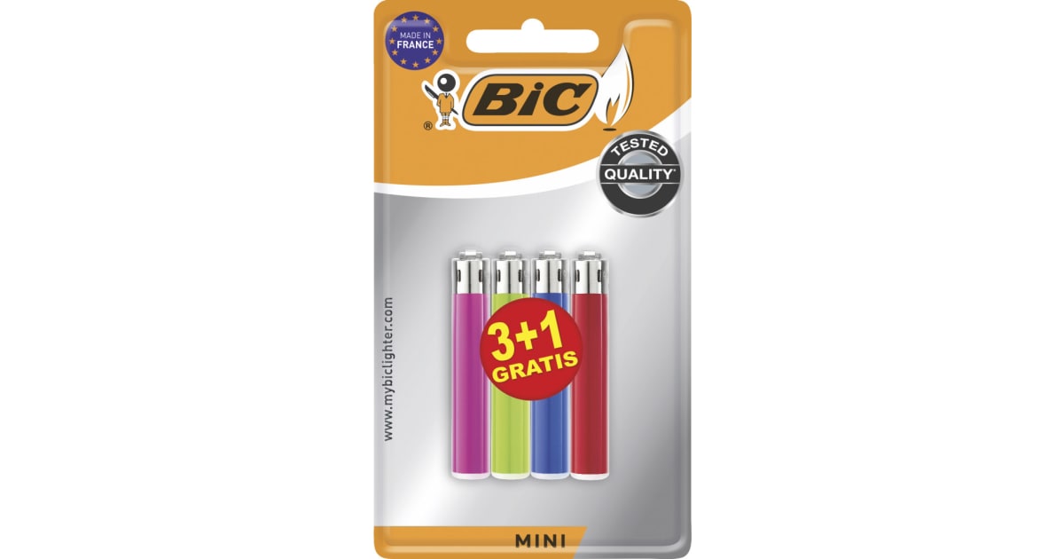 BIC Feuerzeug Mini 4er-Packung