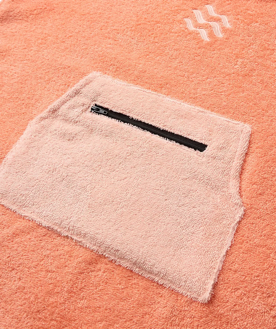 Watery badeponcho til børn - Bomuld - Atlantic Pink