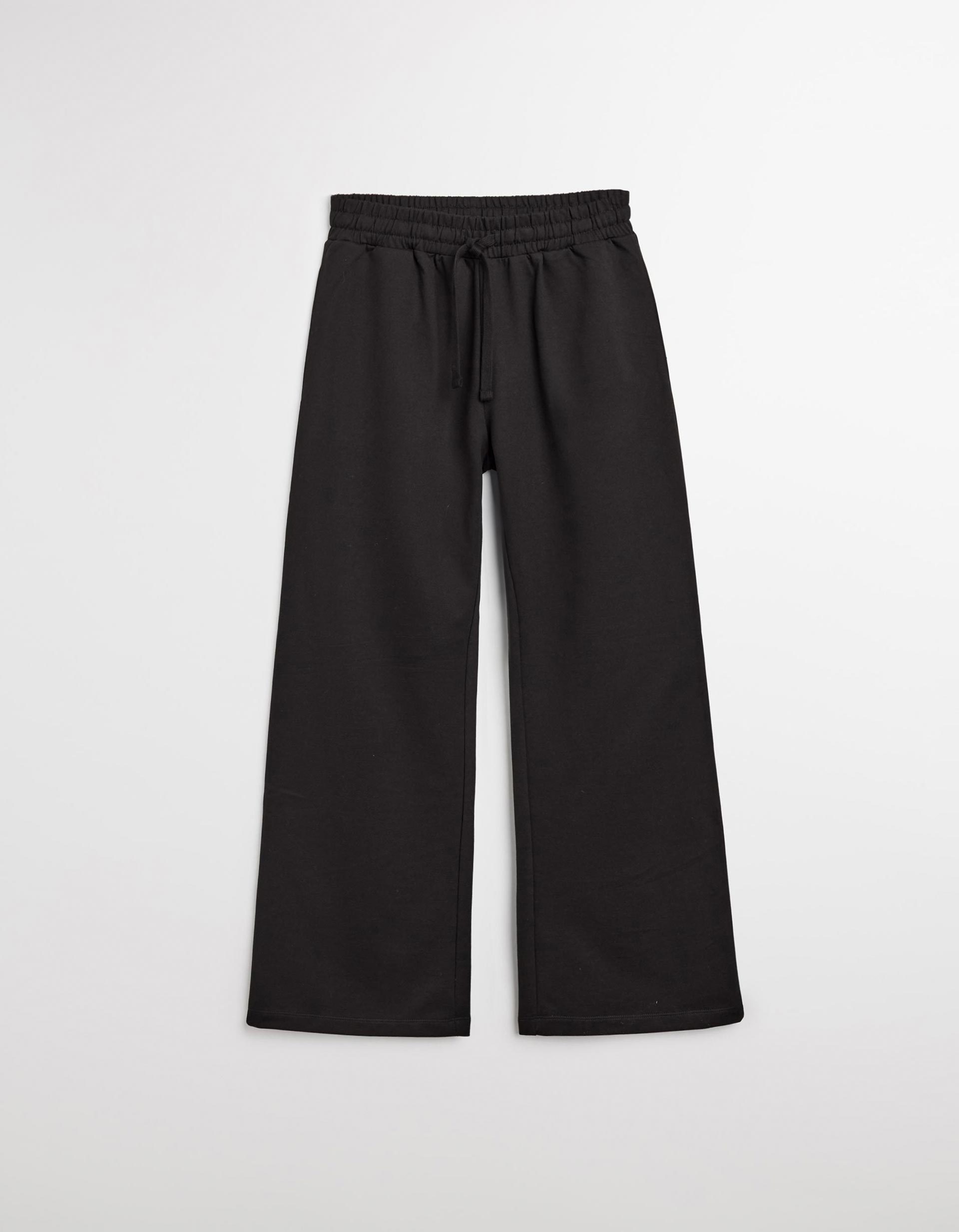 Calças Joggers Wide Leg, Mulher, Preto