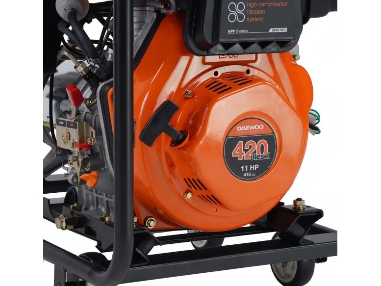 Daewoo DDAE 6000XE-3, 4500 W, 380 V, 13,5 L, Diesel, Manuel/Elektronisk, 50 Hz