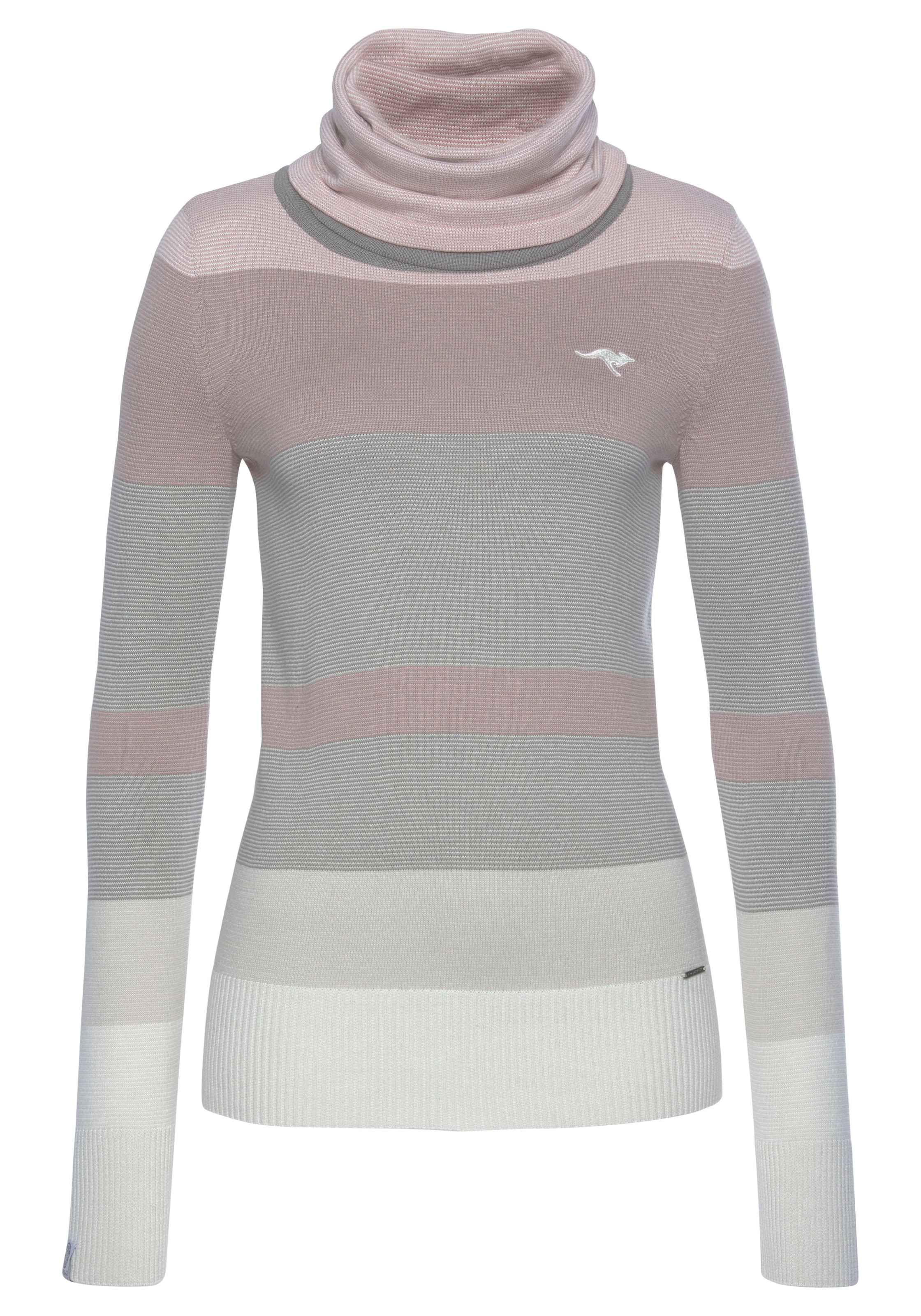 KangaROOS Rollkragenpullover , gestreift mit hohem Stehkragen