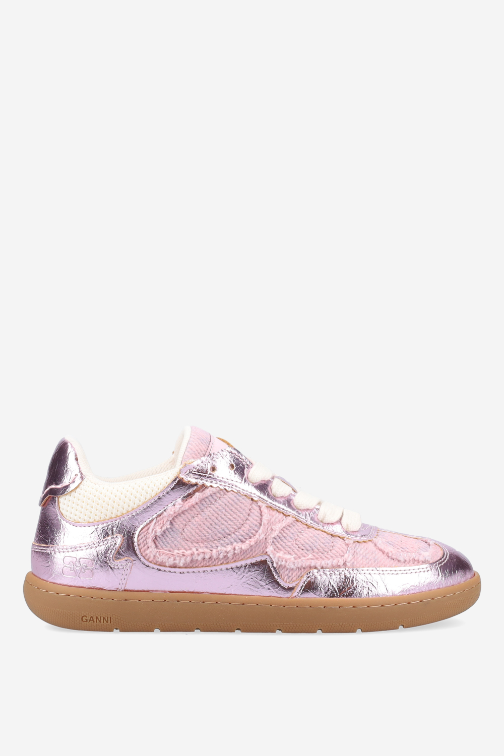 08 crinkle metallic sneakers