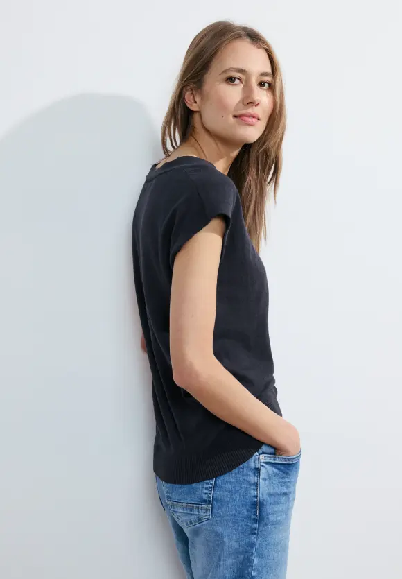 V-Ausschnitt Pullunder - universal blue