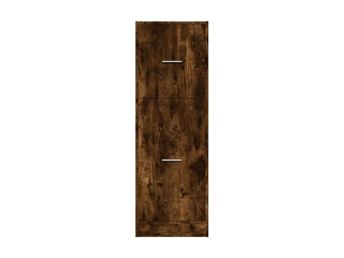 Armoire d'apothicaire chêne fumé 40x41x118 cm bois d'ingénierie