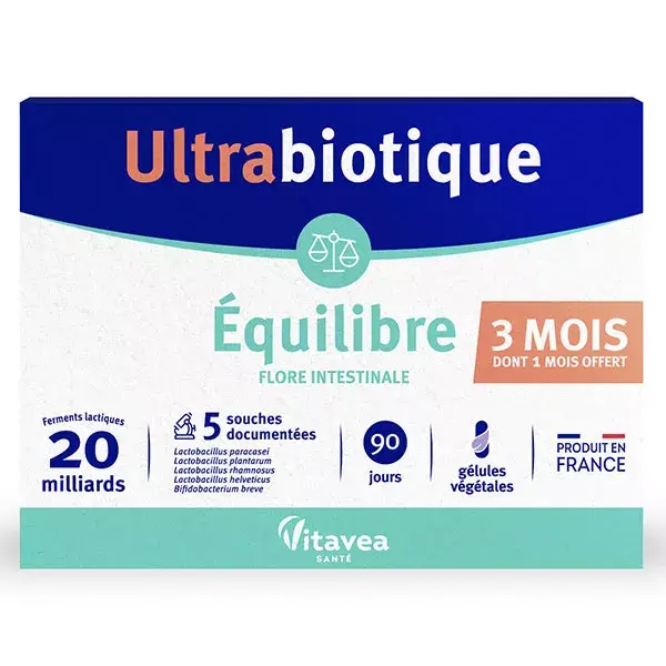 Vitavea Ultrabiotic Equilíbrio da Flora Intestinal 2 meses + 1 mês grátis