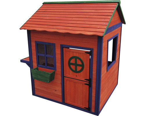 Speelhuis met modderkeuken 128 x 124 x 150 cm rood blauw