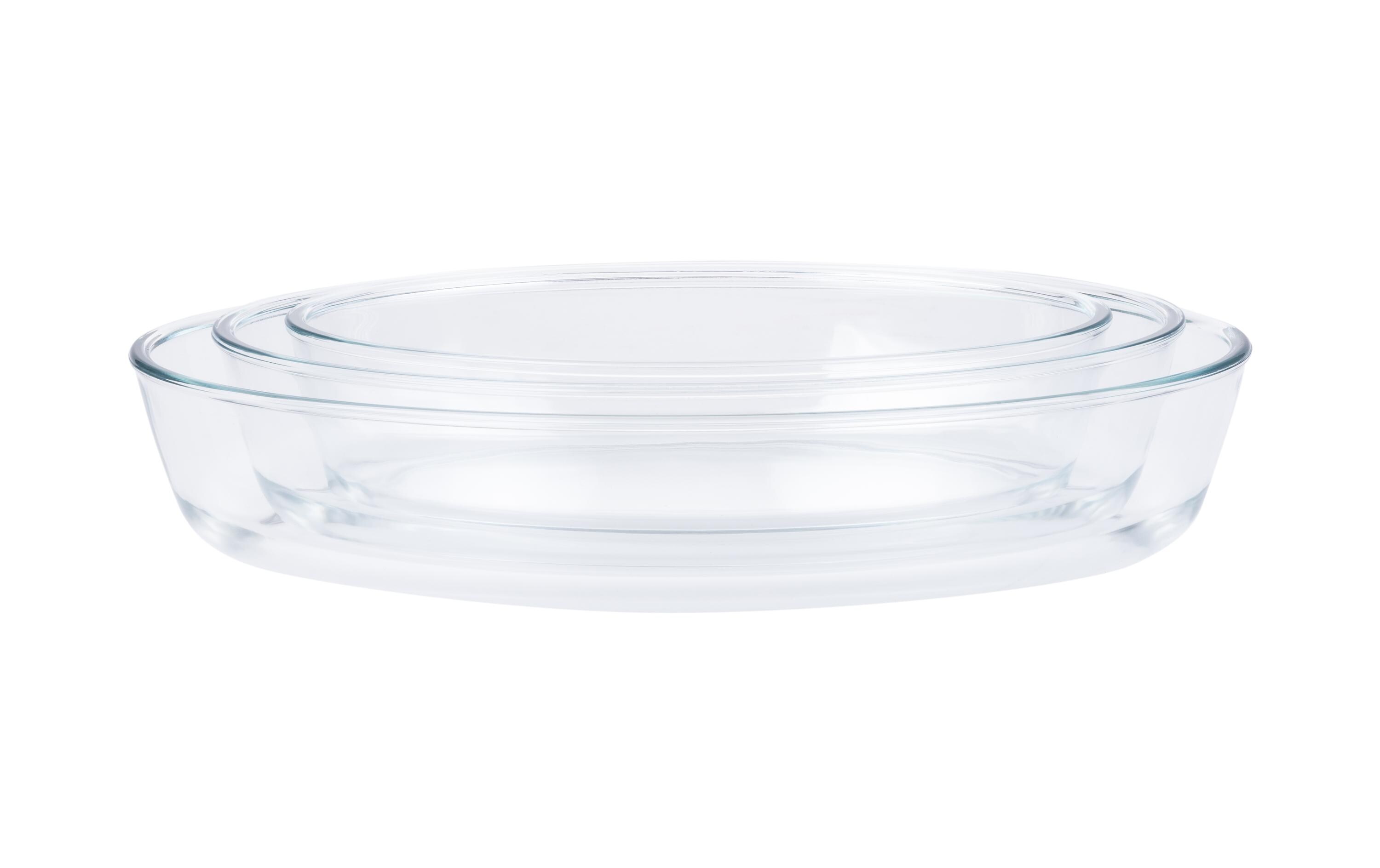 Auflaufform-Set Glas, 3, Stück, OvalOfen- und spülmaschinenfeste Auflaufformen