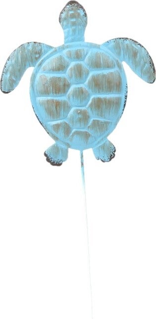 Intratuin tuinsteker schildpad Martijn blauw 14 x 1 x 53 cm