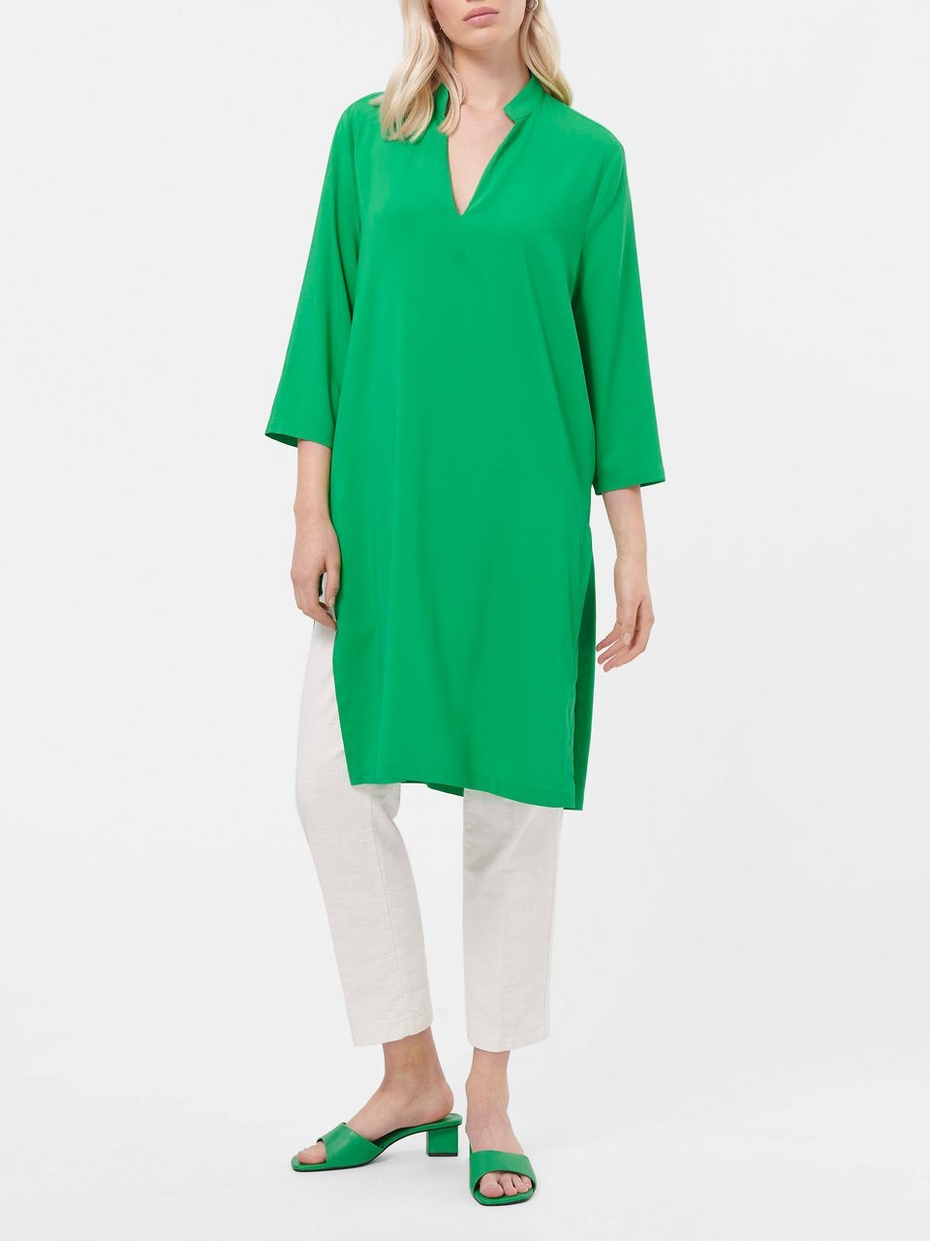 Long-Bluse mit 3/4-Arm