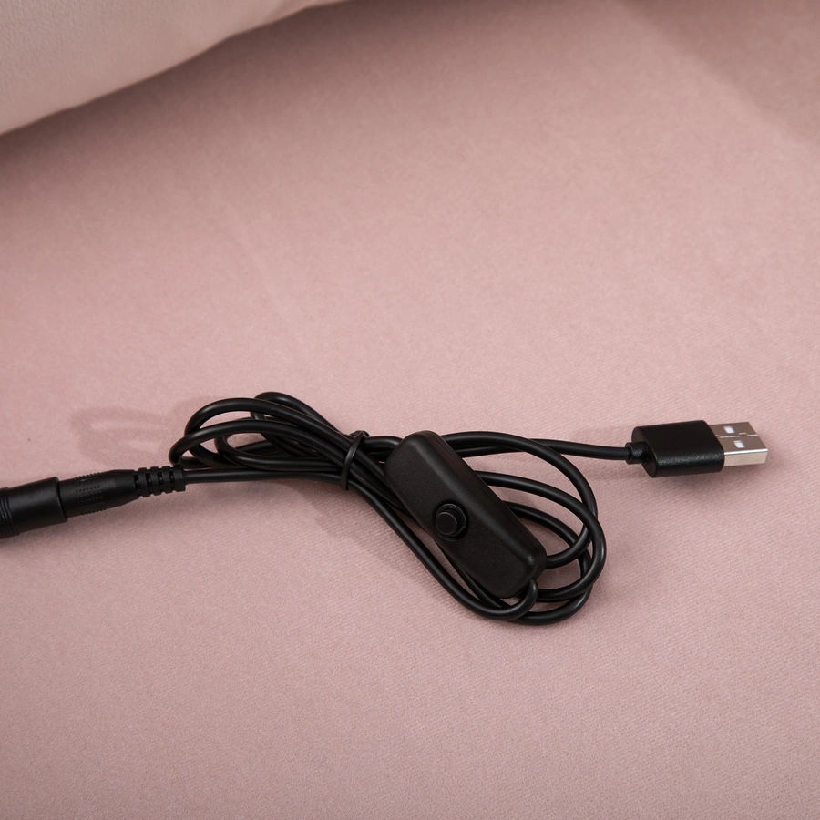 Vinsetto Drehstuhl inkl. Lendenkissen mit Vibrationsmassage rosa