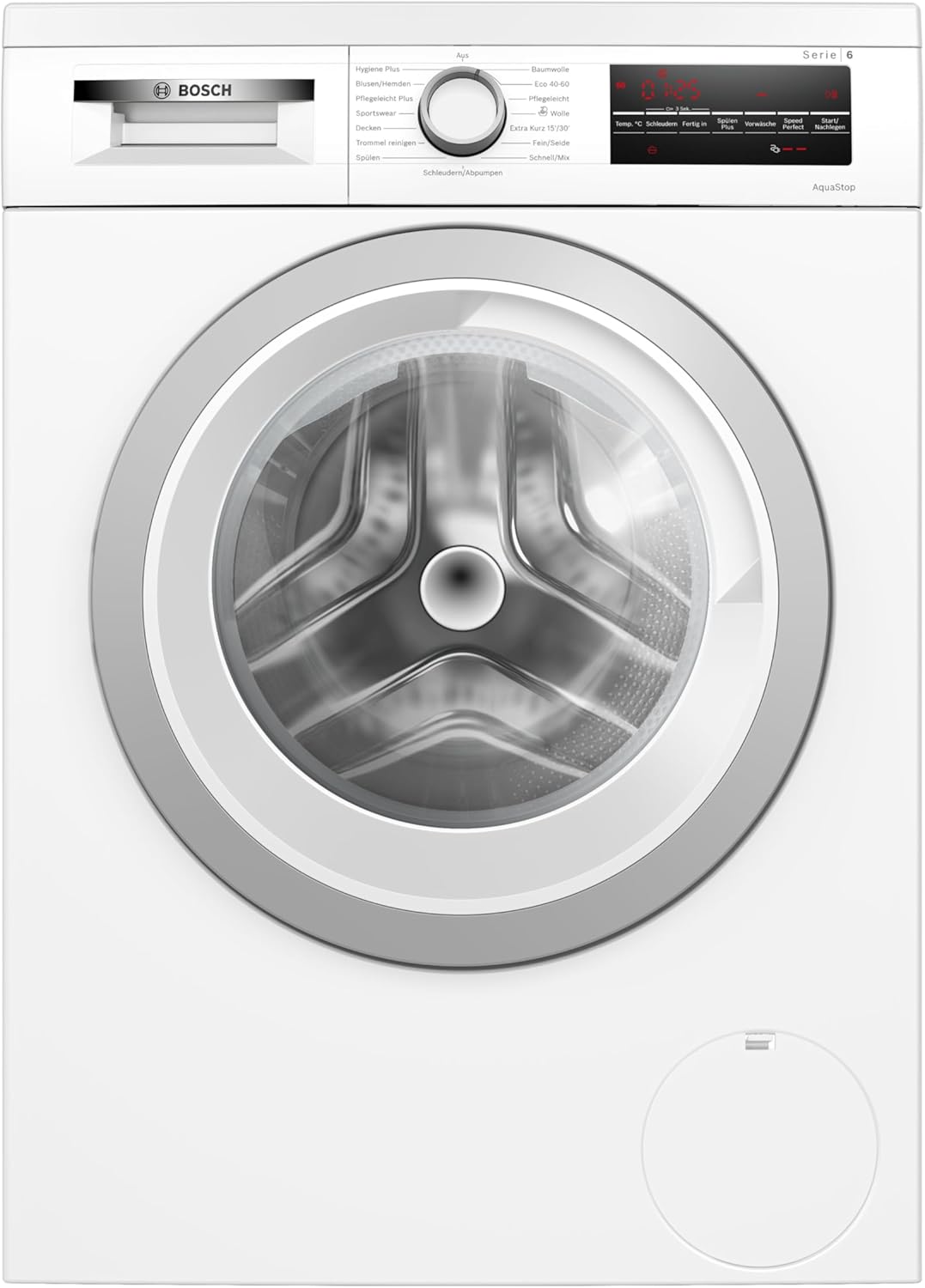 Bosch WUU28T42 Serie 6 Waschmaschine 9 kg, Unterbaufähig, 1400 UpM, Maximale Energie- und Wasserersparnis, Speed Perfect, Extraprogramme für Sport, Dunkles und Babykleidung, Nachlegefunktion