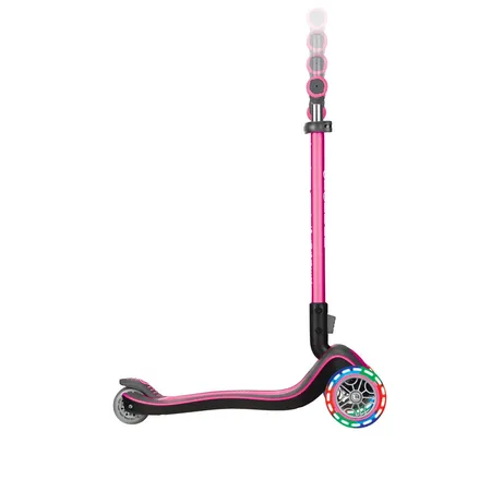 Authentic Sports Globber Elite Deluxe Flash Lights pink, mit Leuchtrollen
