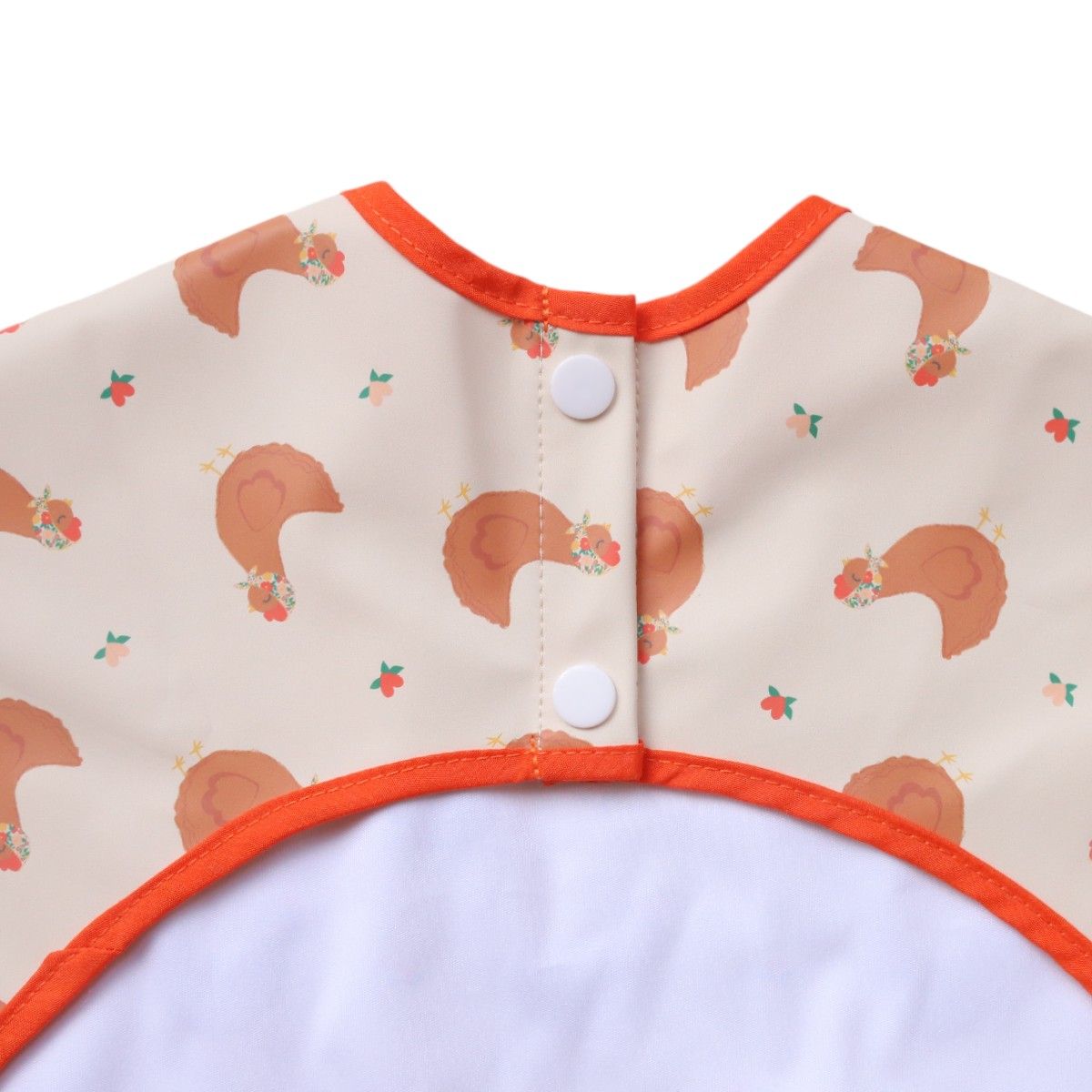 Bavoir tablier manches longues 1-3 ans - La petite poule rousse Jolie saison