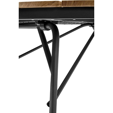 Kerteminde teak havebord Ø170 cm, antracit stel