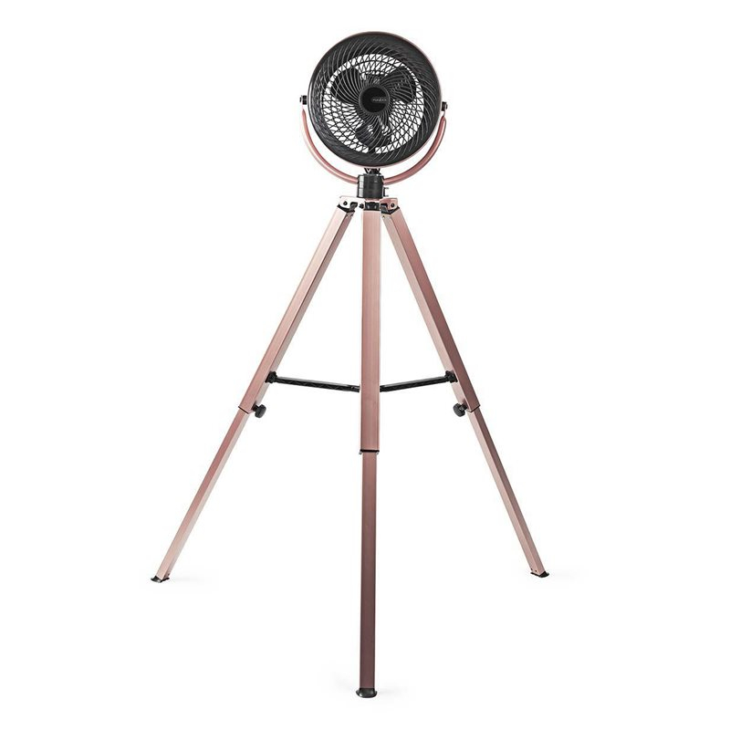 10 Zoll 45W Dreibein Ventilator Tripod Lüfter im Retro Look mit 3 Stufen Verstellbar 90-130cm (FNTR20CPK10) - Pink