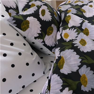 Linge de lit polycoton marguerites