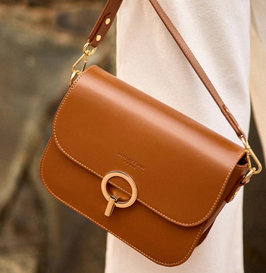LA PETITE ETOILE<br>Bolsa de ombro em couro, JAMES