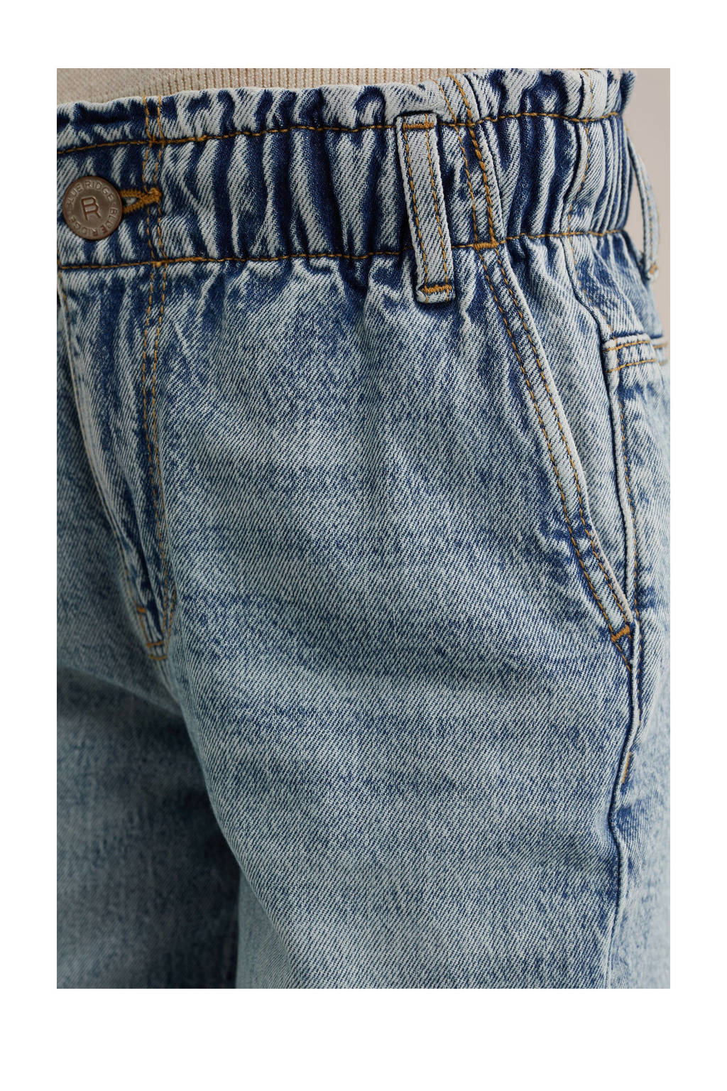 WE Fashion high waist straight leg jeans light blue denim