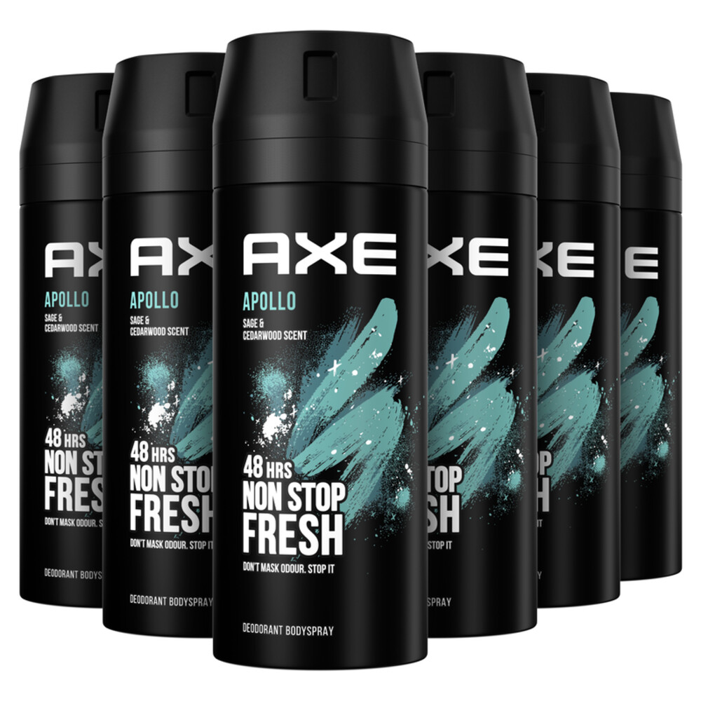 6x Axe Deodorant Bodyspray Apollo150 ml
