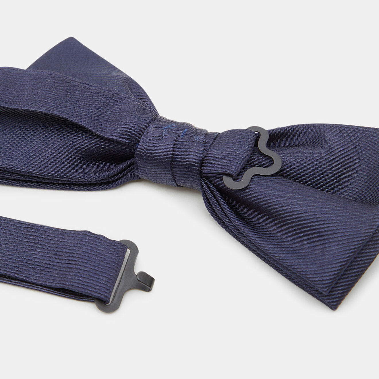 Tommy Hilfiger Noeud Papillon 100% Soie Solid Ribbed bleu marine