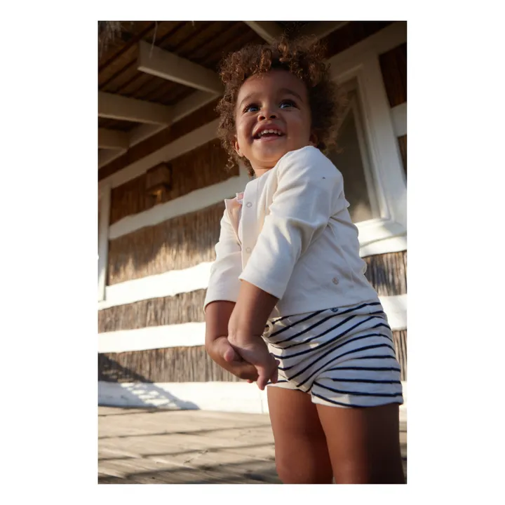 Petit Bateau Short Mercredi Jersey Flammé | Ecru