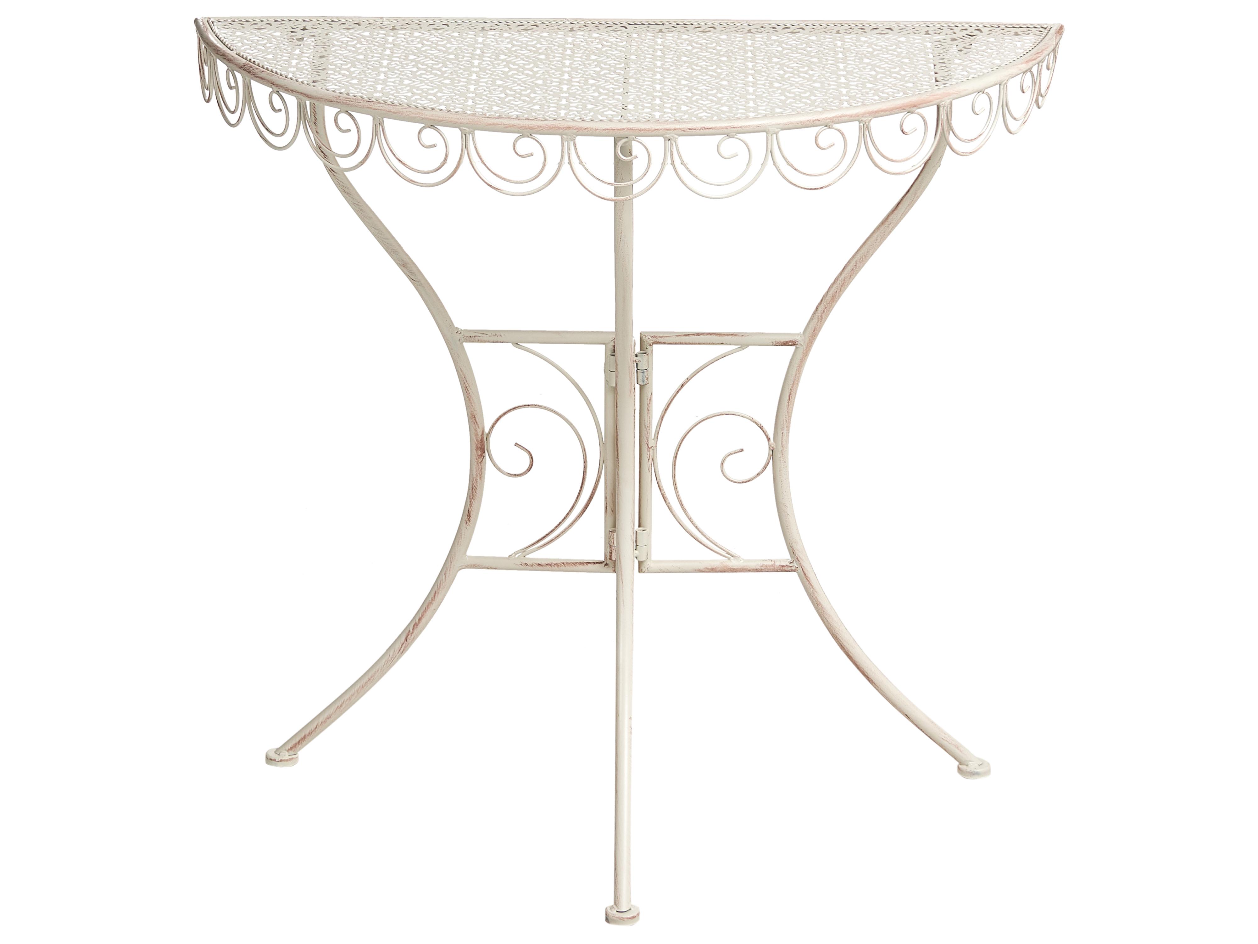 Bistrotafel JUINA 80 cm 36 cm Metaal Lichtbeige