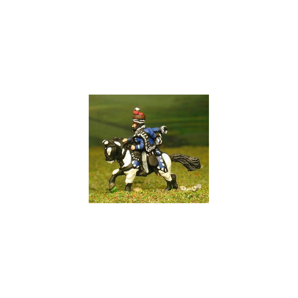 British Cavalry: Command: Hussar Officer, Standard Bearer & Bugler