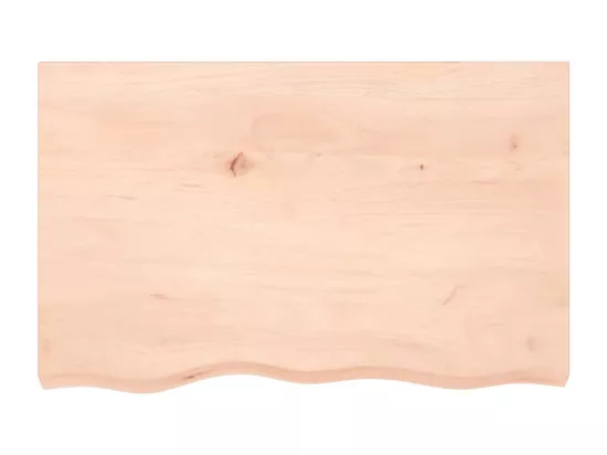 Étagère de vasque murale acier et bois de chêne massif