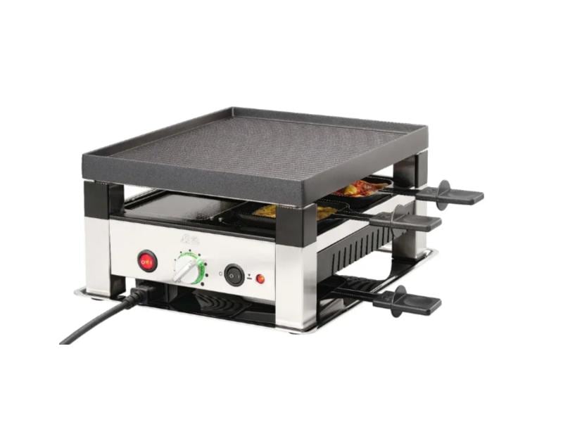 Solis Racletteofen Typ 7910 4 Personen 5 in 1 Tischgrill Gourmet-Set