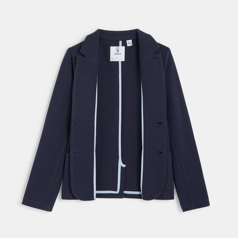 Veste de costume en jersey bleu garçon