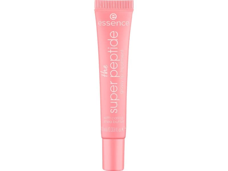 essence Lippenbalsam The Super Peptide Glossy 10 ml Lippenbalsam für gepflegte und kuschelweiche Lippen in frischem Korallrosa