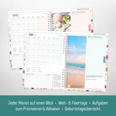 Häfft Verlag Family-Timer A5, 23/24, 1 Stück, 9-fach sortiert